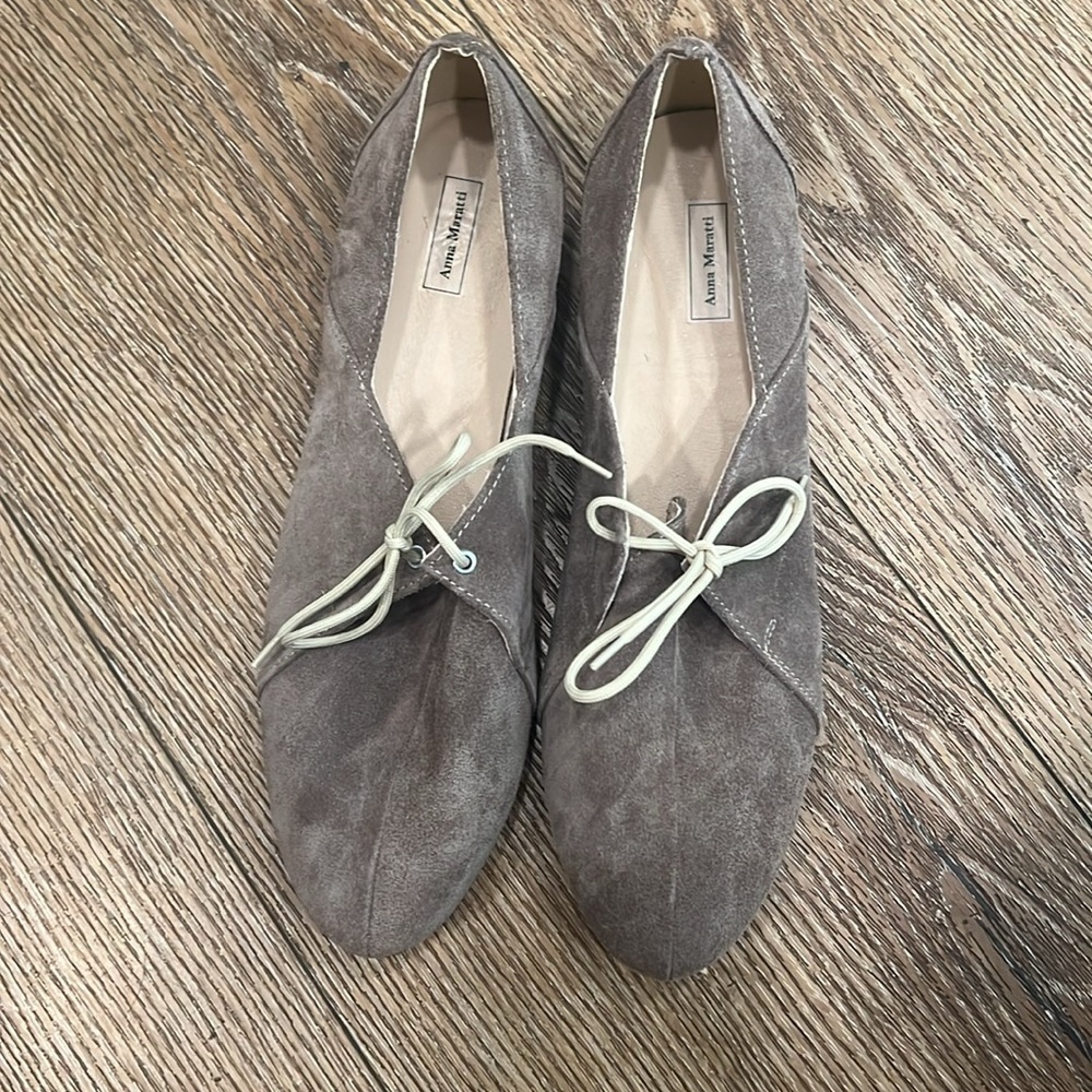 Nwob Anna Maratti Tan Suede Shoes Size 41/10us
